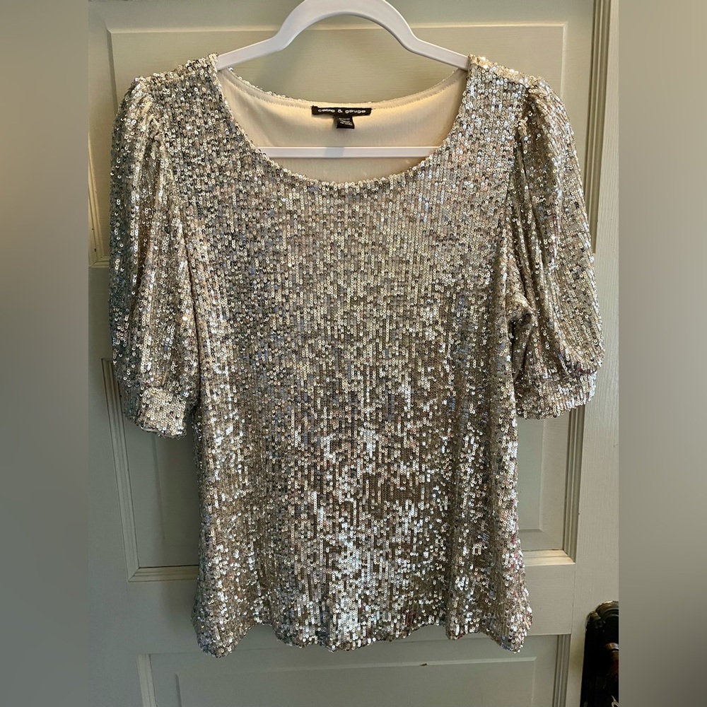 Cable & Gauge Glitter Shirt Size M